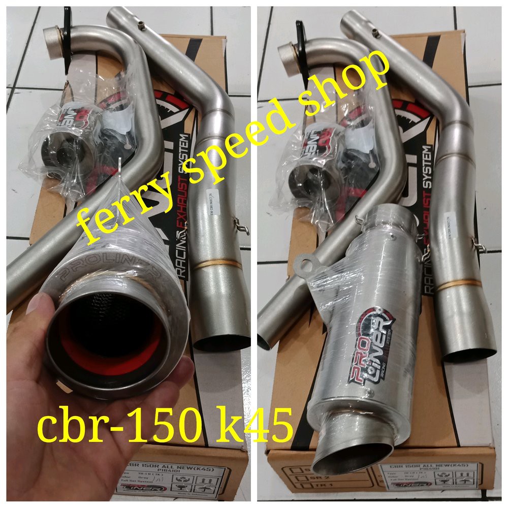 knalpot proliner cbr 150 lokal k45 tr1 r knalpot proliner tr1 r cbr 150 lokal k45 titanium short