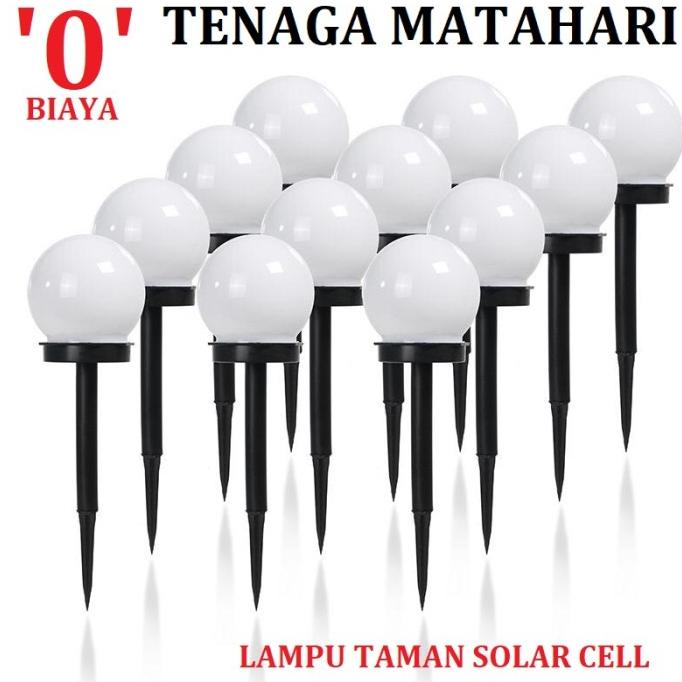 =====] LAMPU TAMAN SOLAR CELL BOLA / TAMAN TENAGA SURYA/ LAMPU LED SOLAR CELL