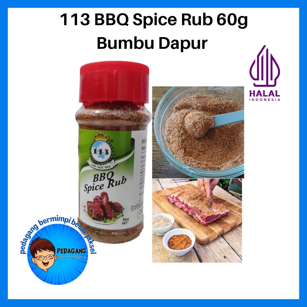 

113 BBQ Spice Rub 60g/ Bumbu Dapur / Penyedap Rasa/ Rempah Rempah/ Bumbu Masak/ BBQ Spice Rub