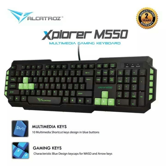 Alcatroz Xplorer M550 Multimedia USB Keyboard