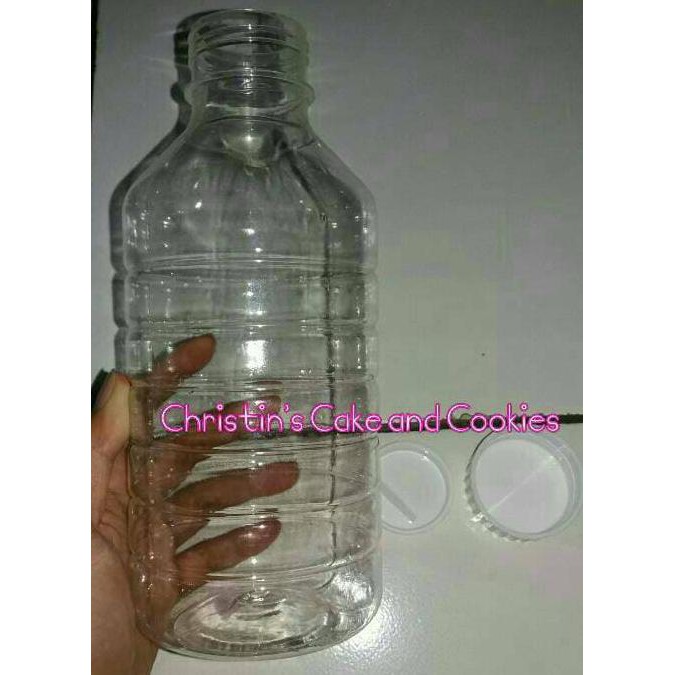 Botol Plastik Pet 1 Liter 1000Cc Drat - Segel