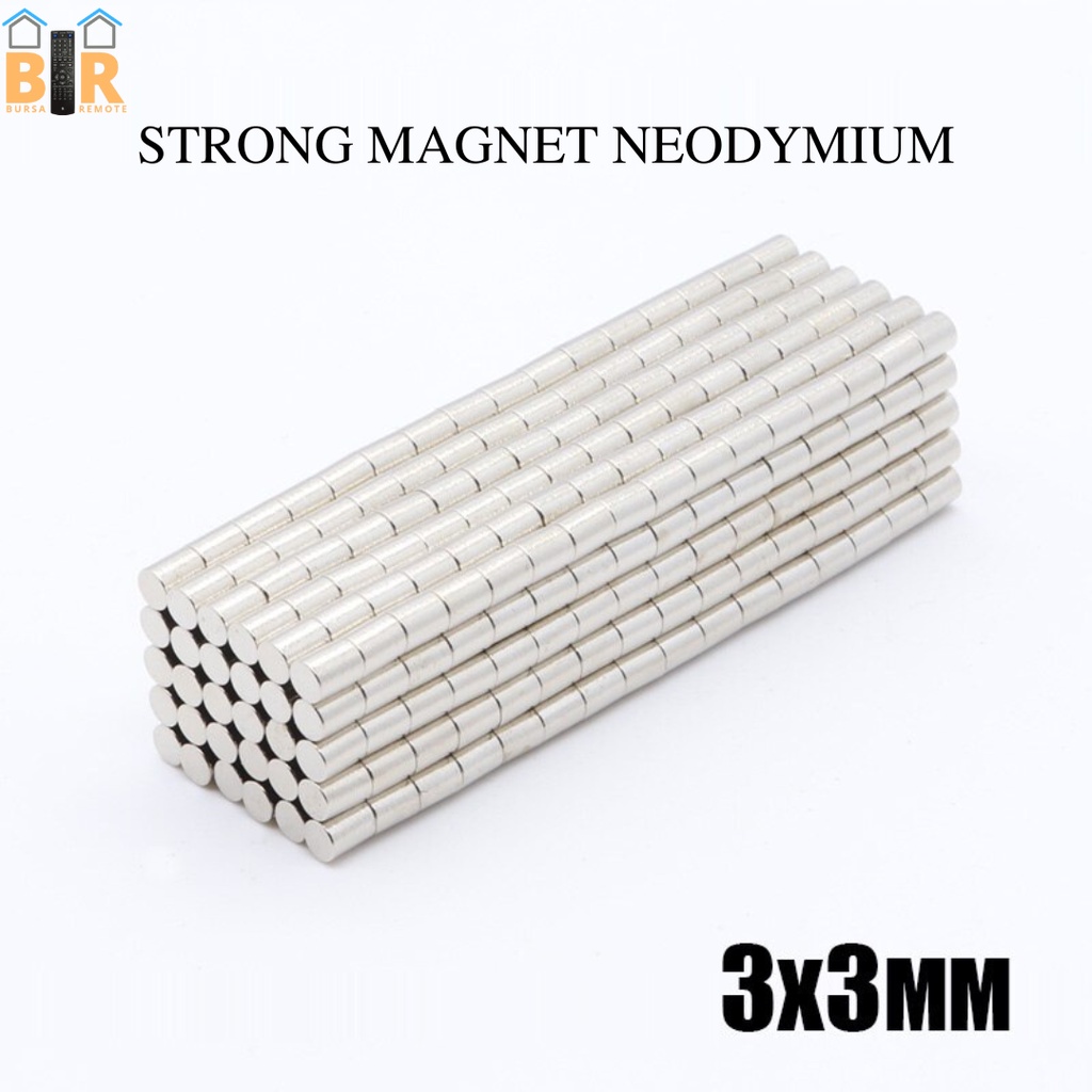 STRONG MAGNET NEODYMIUM NdFeB N50 3MM X 3MM KOIN NEO BULAT