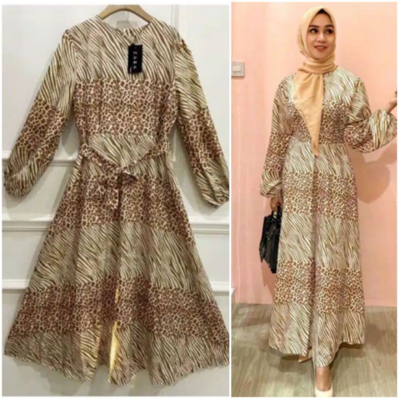 DRESS LEOPART PREMIUM QUALITY/GAMIS BANGKOK VINTAGE IMPORT