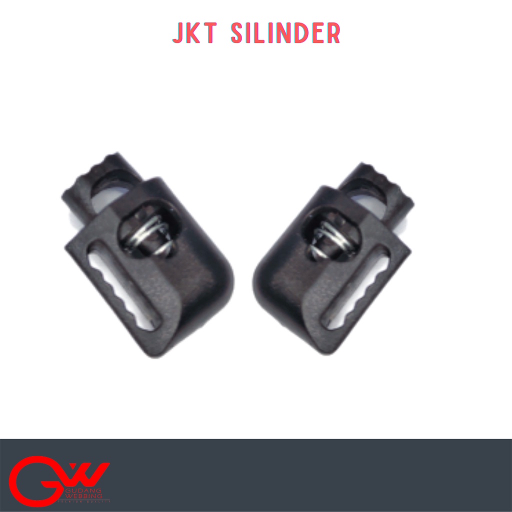 stopper / stopper tali 1 lubang / MJ SILINDER JKT HITAM ACT