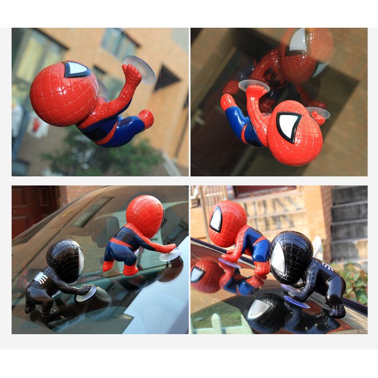 Boneka Kartun Spiderman Lucu Dengan Suction Cup Untuk Dekorasi Mobil