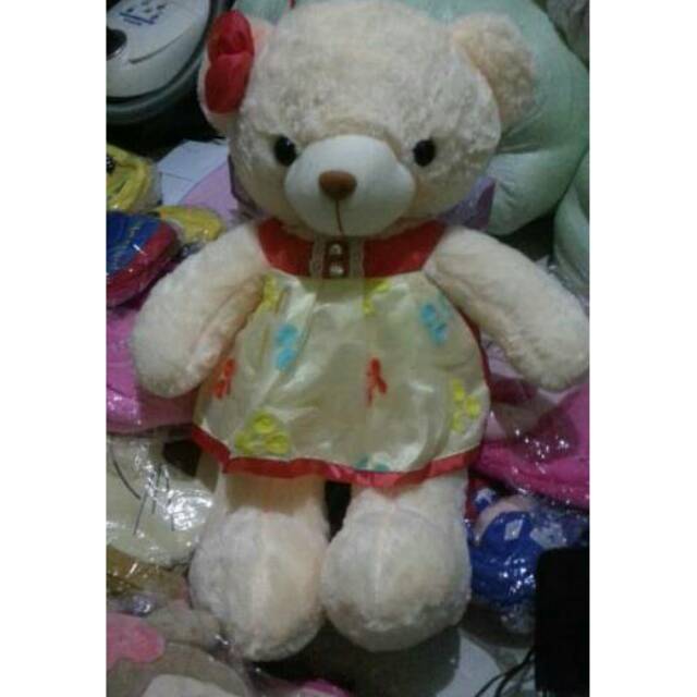 Boneka Teddy Bear Dress 1 meter Import Beruang Kado ultah wedding