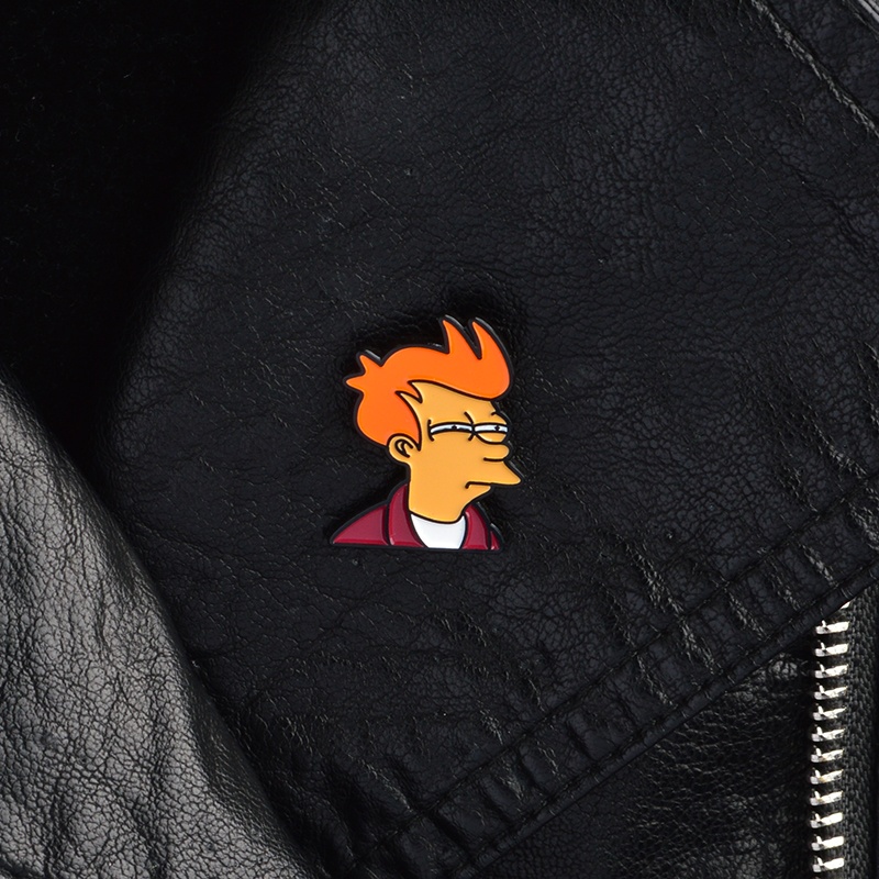 Bros Pin Enamel Desain Kartun Philip Phillips Futurama Bros Pin Desain Fry Untuk Kerah