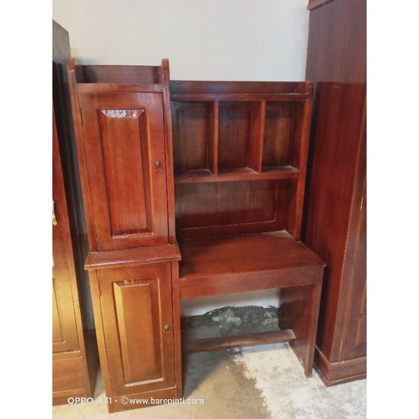 MEJA BELAJAR BESAR KAYU JATI - BAREP JATI