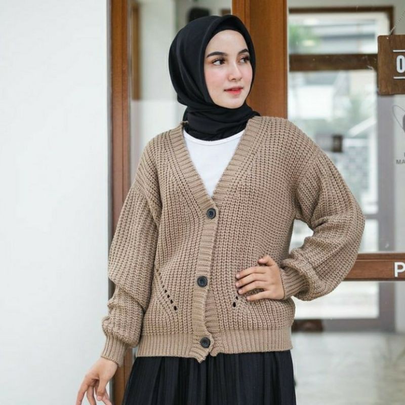 Marion Knit Cardigan Rajut/DHIYA Cardy/MARION Outer Cardygan Rajut Wanita