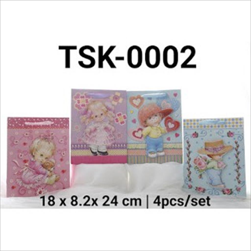 

TSK-0002 Packaging tas kertas paper bag goodie bag glitter boy girl