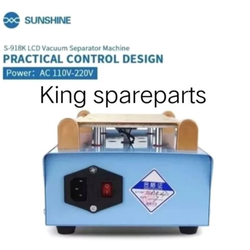 VACUUM SEPARATOR MESIN PEMISAH LCD TOUCHSCREEN SUNSHINE S918K S-918k 8.5 INCHI
