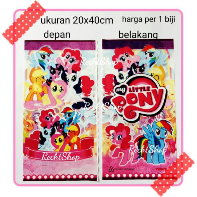 

Plastik snack plastik souvenir ulang tahun karakter my little pony