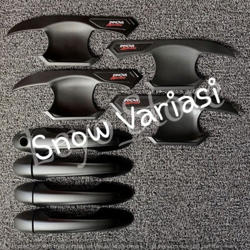 PAKET Garnish Outer Handle Tank cover All New Inova 2016 hitam dop dof