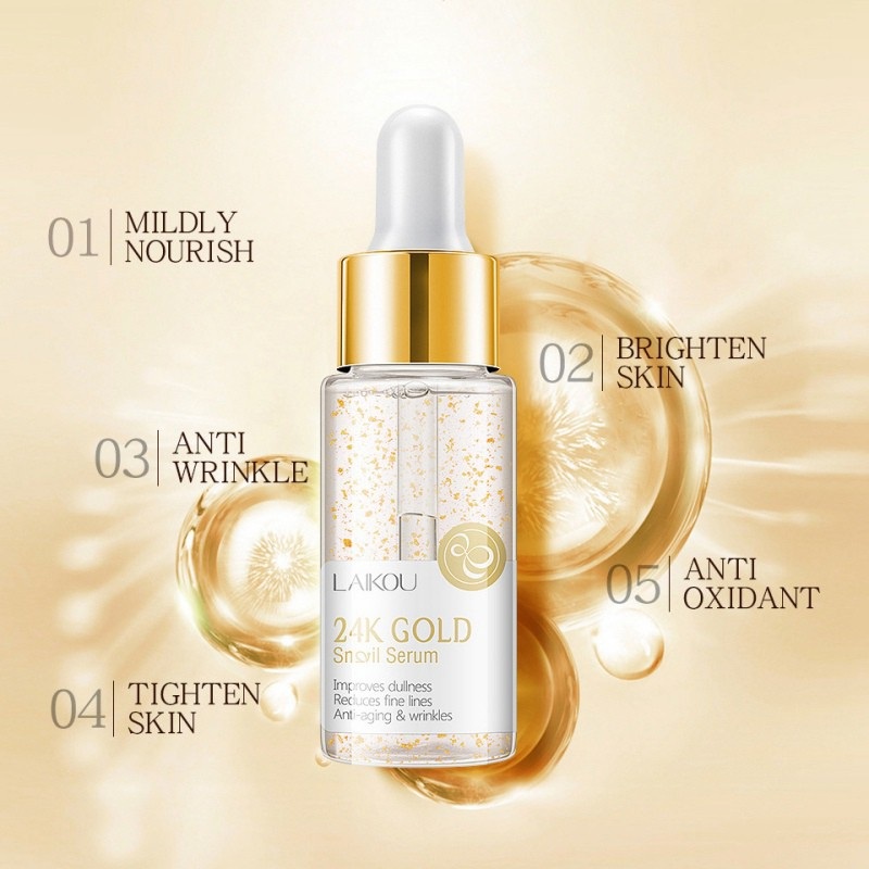 Beauty Jaya - Laikou 24k Essence Serum Emas Mengencangkan Wajah Anti Keriput