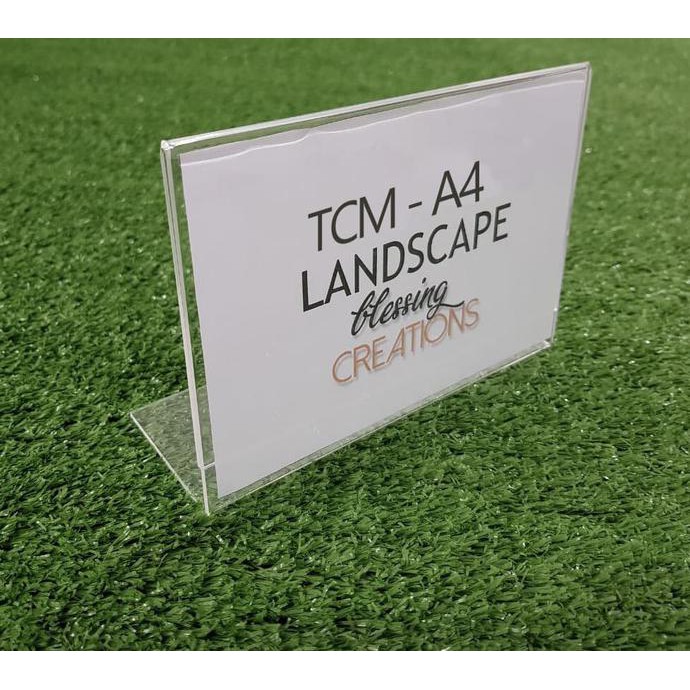 

Produk Unggulan] Tent Card Acrylic Miring Landscape Uk A4 Termurah