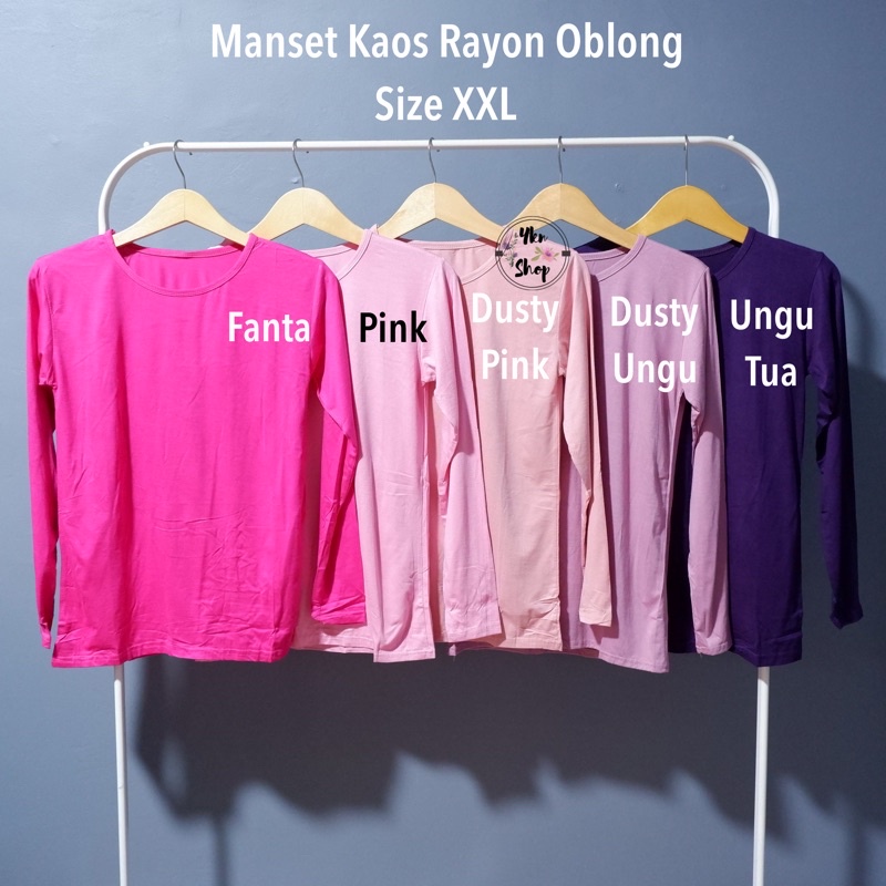 Manset Kaos Wanita bahan Rayon Oblong size XXL | LD 92cm - 103cm