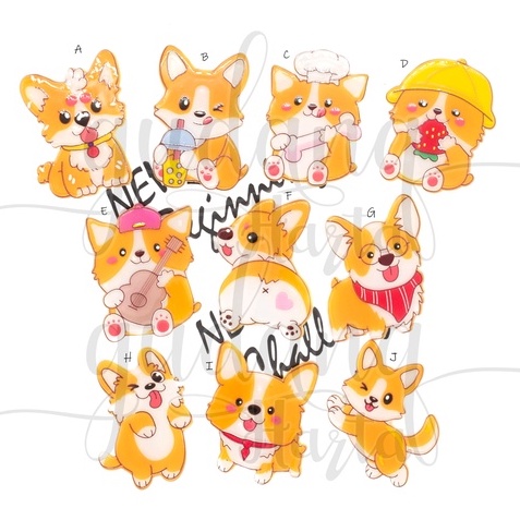 Jepit Rambut Cute Shiba Inu Hairclip Motif Yellow Dog GH 212032