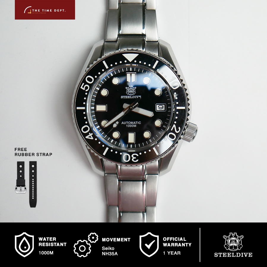 Ready Seiko MM 300 Monobloc Homage STEELDIVE SD1968 300m NH35 Automatic Jam Tangan Diver