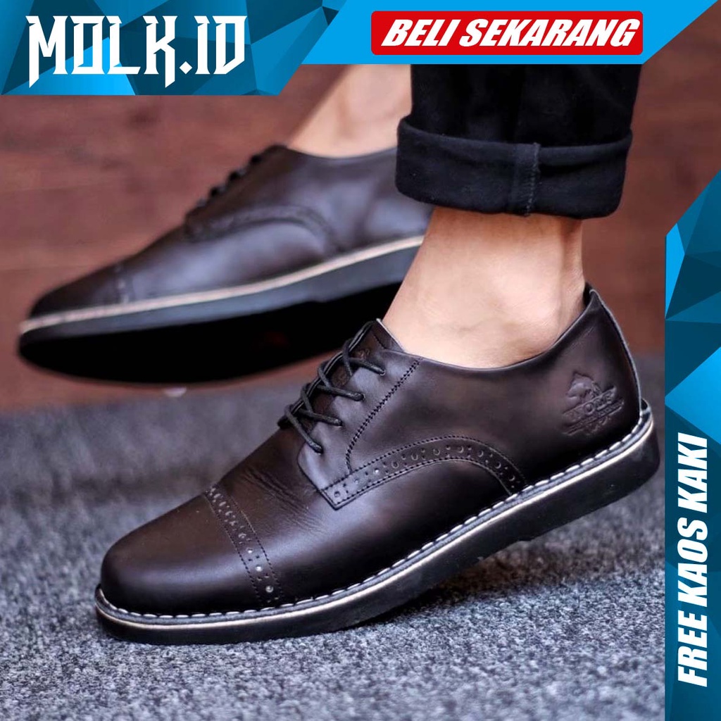 MOLK Sepatu Formal Pria Pantofel Kulit Asli Original Oxford Kerja Pesta Casual