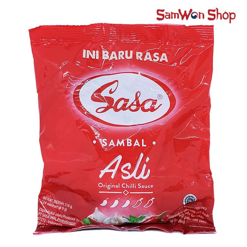 Jual Sasa Saus Sambal Asli Sachet 9 Gram 1 Pack Isi 24 Pcs Saos