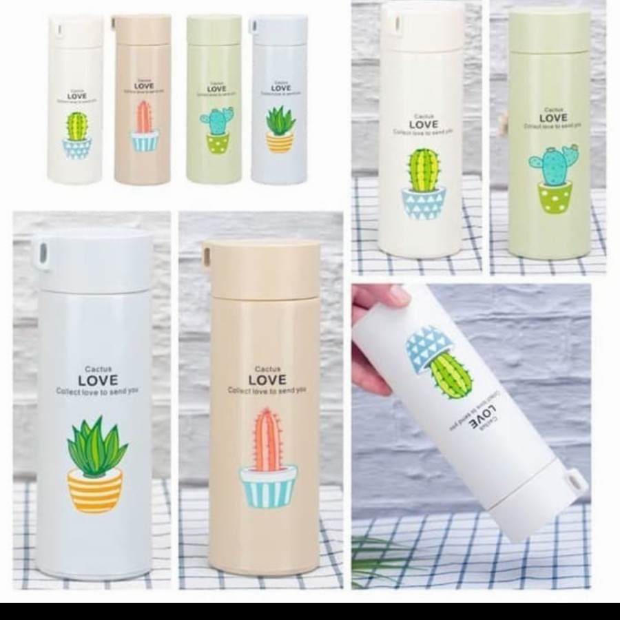 Botol Minum Kaktus Kaca Souvenir Termos Tumbler My Bottle Cactus Kado