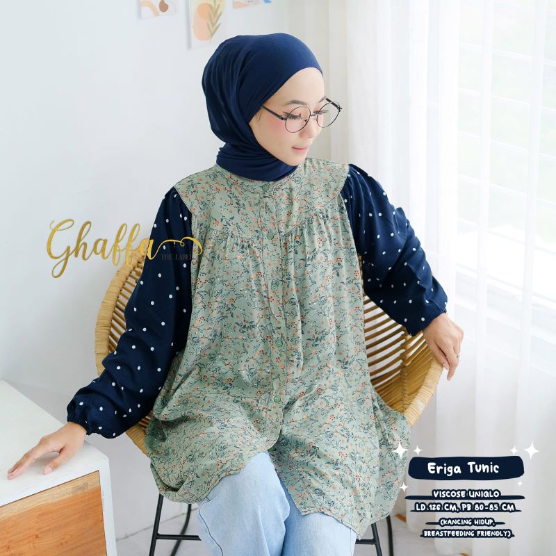 Tunik motif kekinian / Eriga tunik by ghaffa the label / tunik motif modern premium