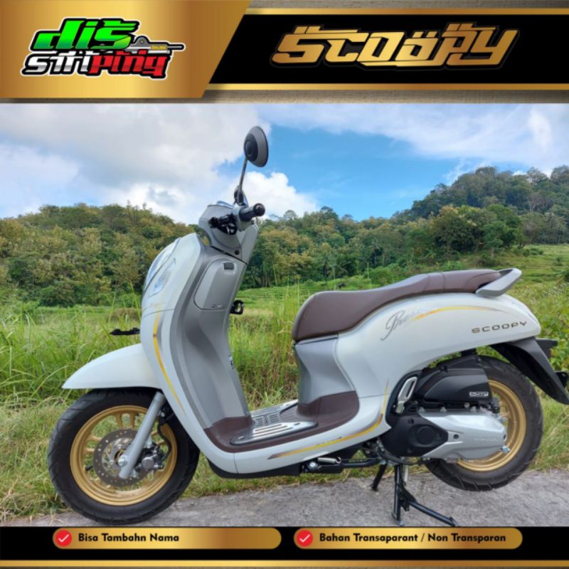 striping scoopy 2021 transparan custom stylish / striping motor scoopy 2021 terbaru