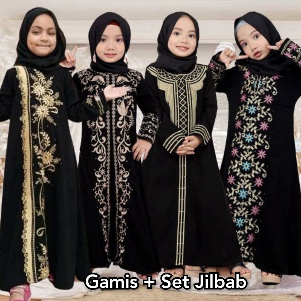 ABAYA ANAK BEST SELLER FREE PASHMINA Gallery Exclusive Abaya Hitam Gamis Anak Bordir Abaya Anak Anak