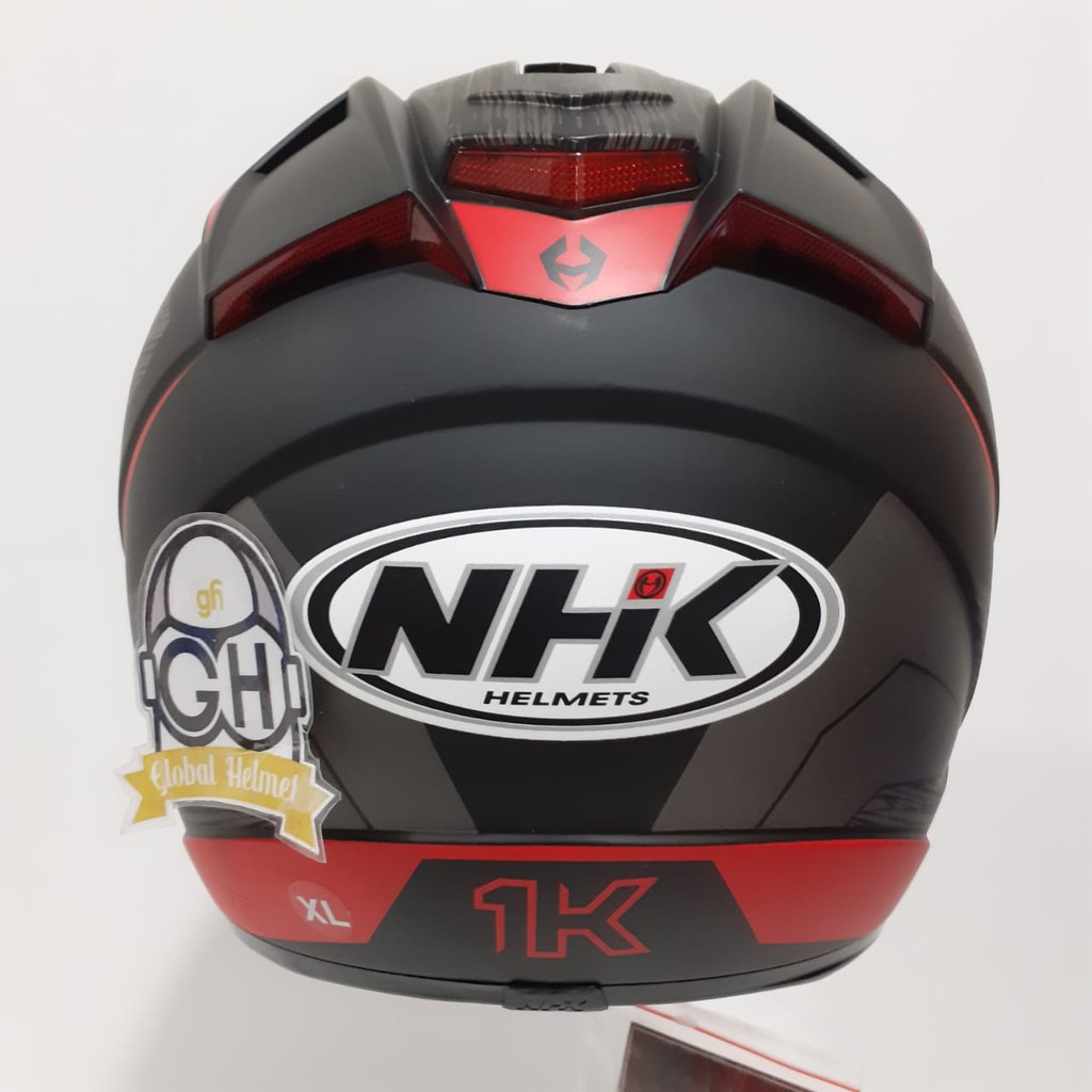 HELM NHK GP1000 FULL FACE MOTIF AXION BLACK DOFF RED