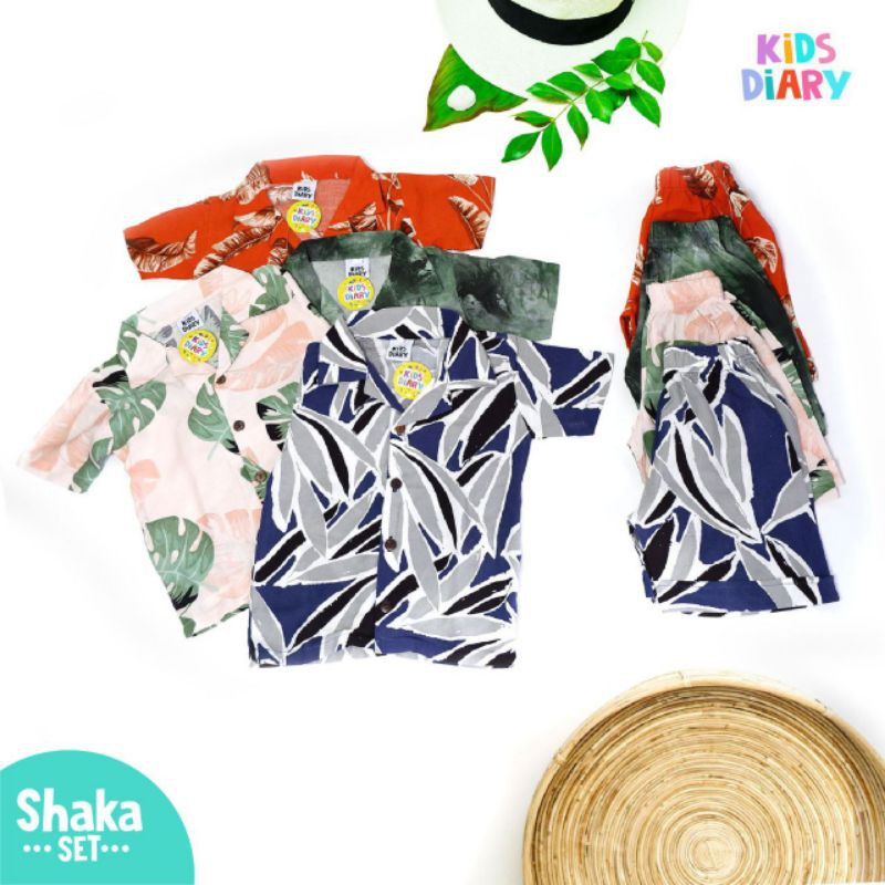 KIDS.DIARY SAKHA SET BAJU PANTAI SETELAN ANAK LAKI-LAKI 8-10TH