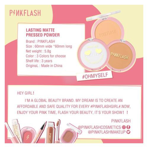 PINKFLASH Pressed Powder Long-lasting Matte Oil Control Special Edition Bedak Padat