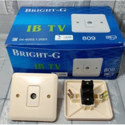 IB outlet TV tanam dinding colokan tv tanam ib bright g morgen tembok jack antena tv stop kontak