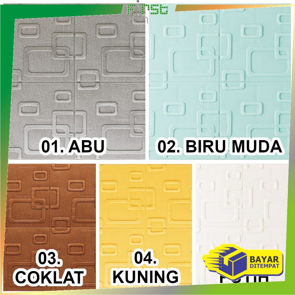 FH-C217 - C224 Wallpaper 3D Foam Motif / Wallfoam Sticker Dinding Kamar / Walpaper Dinding Bata-D