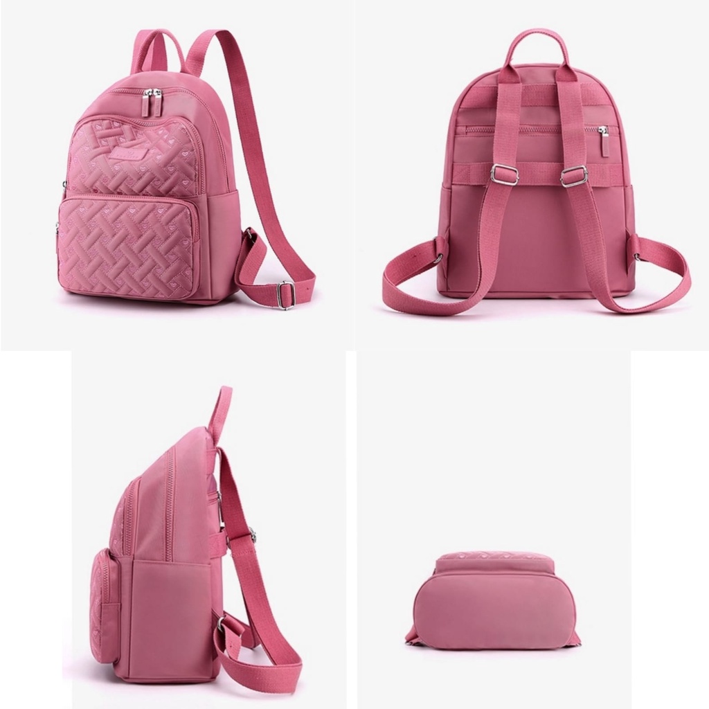 TAS RANSEL WANITA BACKPACK IMPORT KOREA PINK MARTENA TA632P3 GENDONG PUNGGUNG SEKOLAH REMAJA KULIAH KERJA PREMIUM CEWEK MURAH FASHION BRANDED BATAM ORI BESAR