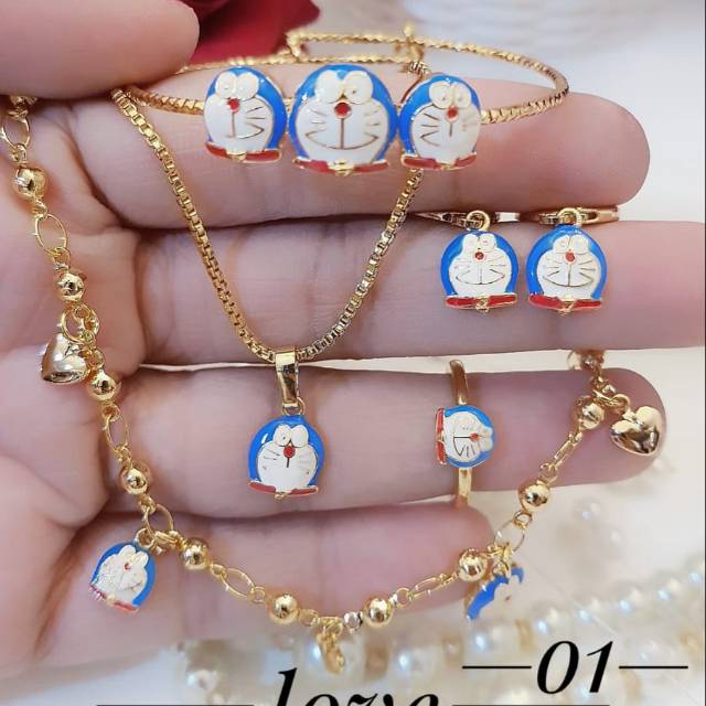 Xuping set perhiasan anak lapis emas 24k 2808e