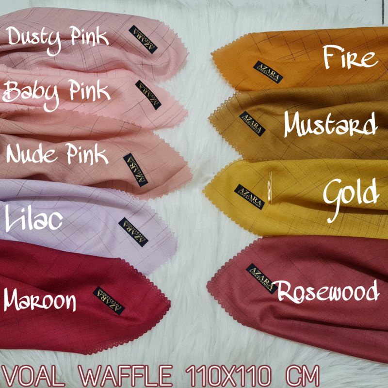 Hijab Segiempat Voal Waffle Laser Cut Sandy Morse 110X110 CM