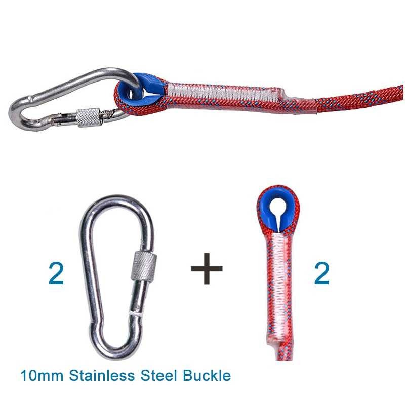 Tali Paracord 10mm Tali Panjat Tebing 10 M Carabiner Bonus 2 x Steel Buckle Murah Original