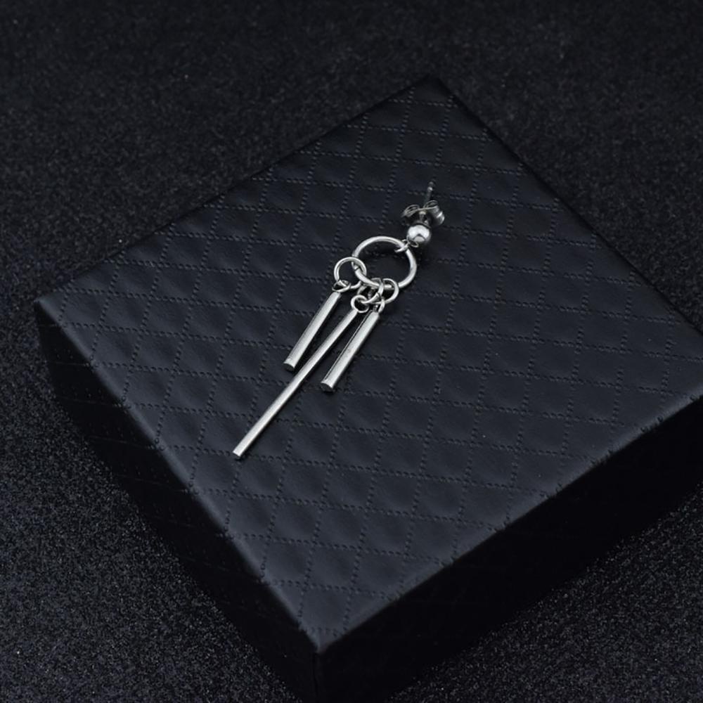 Mxbeauty Anting Pria New Hip hop Wanita Bar Bulat Korea Klip Earring