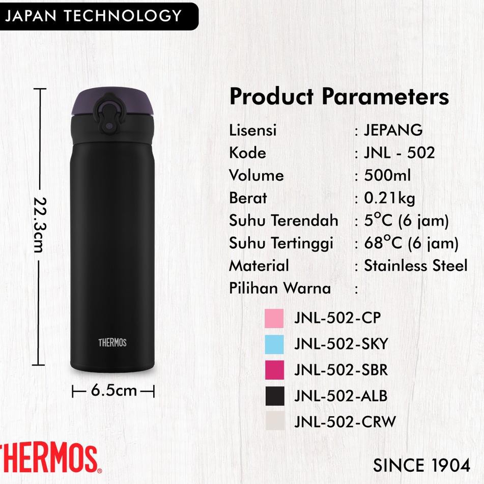 Recomended Thermos Tumbler One Push Ultra Light All Black 500ml Jnl 502 Alb Shopee Indonesia