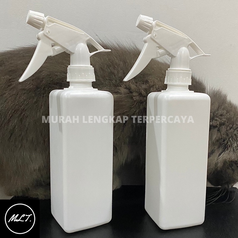 BOTOL 500ML KOTAK PUTIH HDPE TRIGGER SPRAY BIG TRIGGER PUTIH KOTAK 500 ML TRIGGER SPRAY KOTAK HDPE KOTAK PUTIH SPRAY TRIGGER SEMPROT