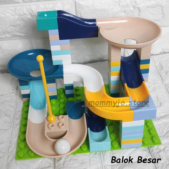 DUPLO Mainan Seluncuran Track Maze Toy Bricks Marble Race Run Maze