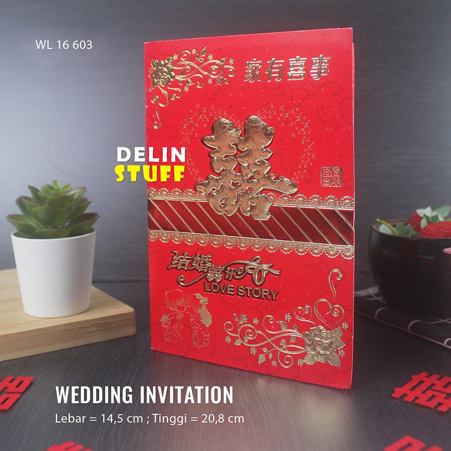 Jual Undangan Pernikahan / Undangan Perkawinan Sangjit Shuang Xi