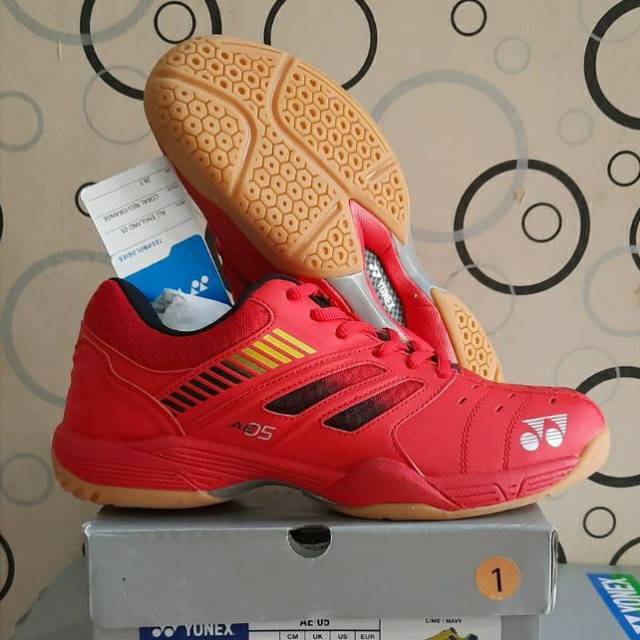SEPATU BADMINTON YONEX ALL ENGLAND 05 - TRUCUSHION - CORAL RED ORANGE - ORIGINAL