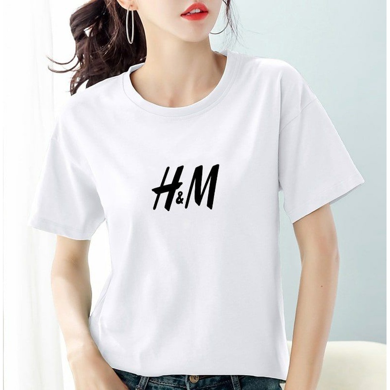 Kaos Wanita H&M  kaos cewe / Baju wanita Lengan pendek MURAH VIRAL  D.OL