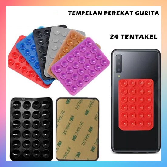 TEMPELAN HP GURITA SILIKON / SUCTION HOLDER HANDPHONE / TEMPELAN HP GOJEK DRIVER MOTOR / HOLDER HP GURITA TENTAKEL