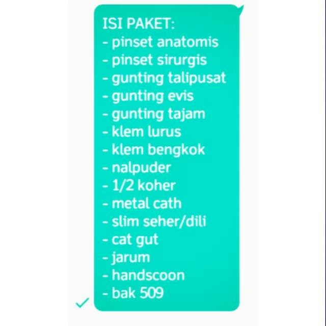 Partus Set Perlengkapan Bidan Kit 16 Item