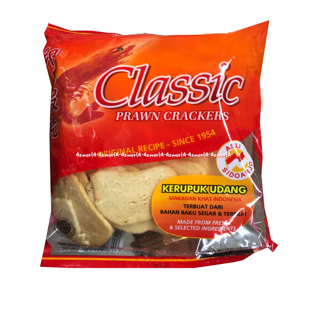 Classic Prawn Crackers Original Recipe Kerupuk Udang Asli Sidoarjo 400gr