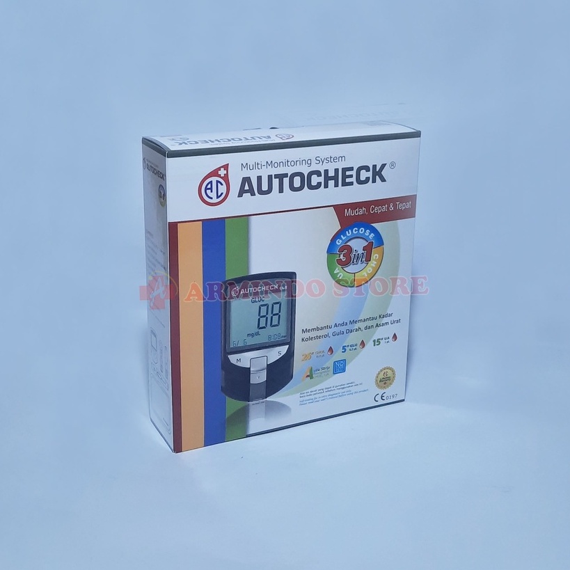 Autocheck 3 in 1| Alat Tes Kadar Gula | Kolesterol | Asam Urat