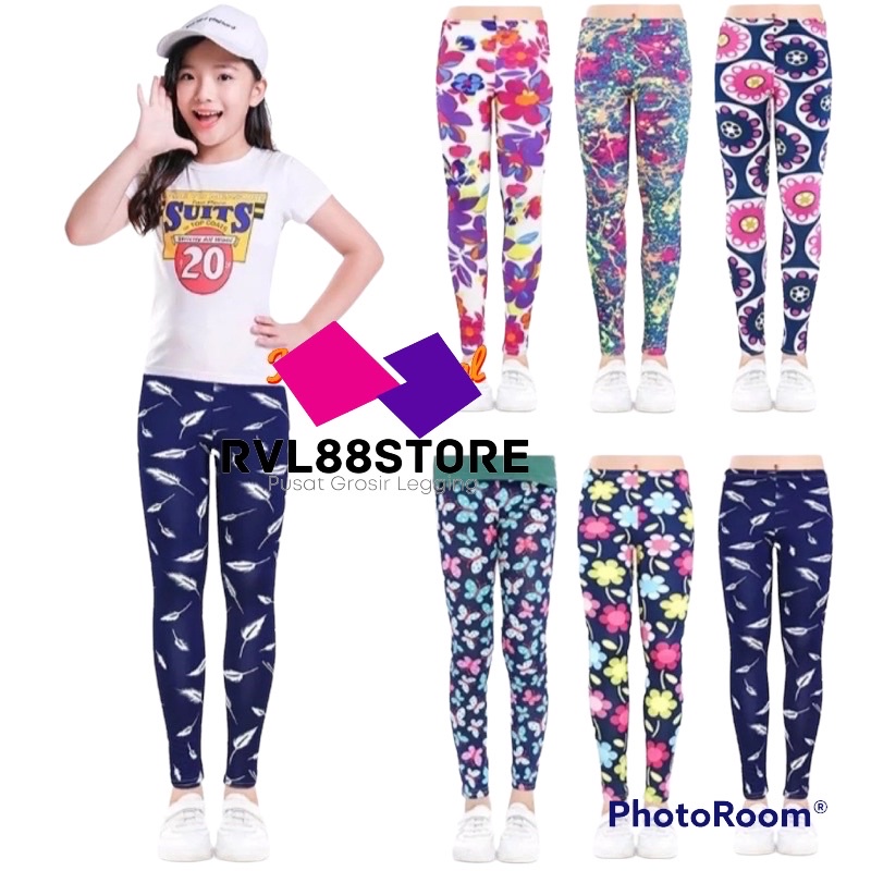 LEGING MOTIF ANAK PEREMPUAN XS-XXXL USIA 0-13th BAHAN IMPORT PREMIUM