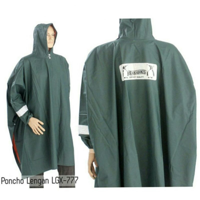 jas hujan Poncho Lengan Pinguin LGX 777 Big Size tanpa celana/RANDOM